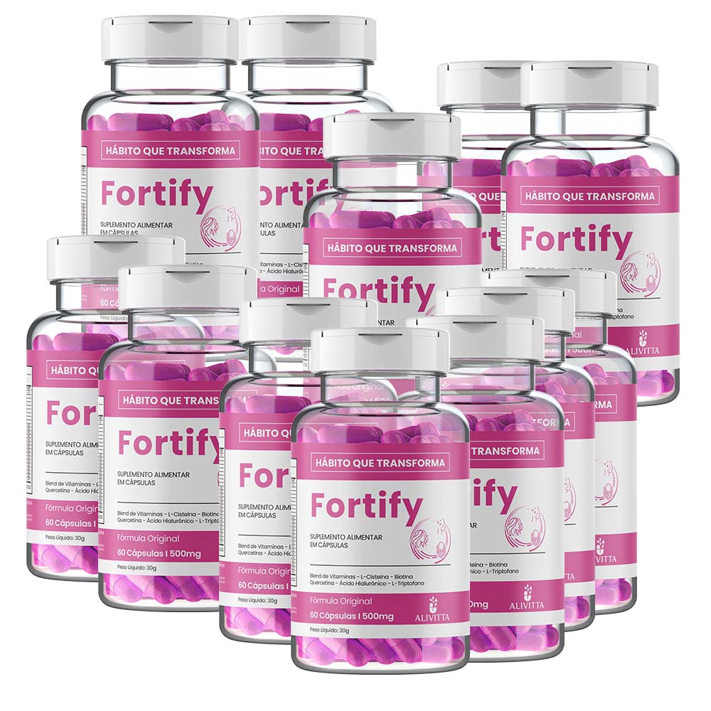 12 Meses - FORTIFY – Crescimento, Fortalecimento Capilar e Saúde da Pele