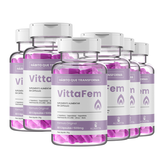 6 Meses - VittaFem - Libido – Energia, Vitalidade e Desejo Natural