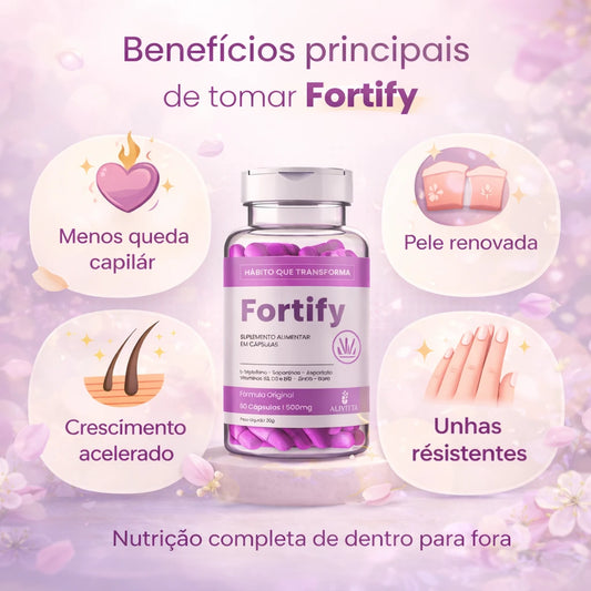 12 Meses - FORTIFY – Crescimento, Fortalecimento Capilar e Saúde da Pele